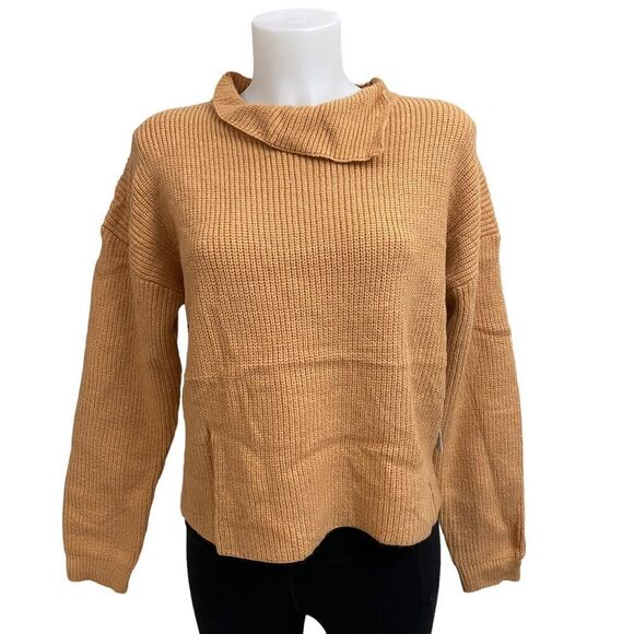 SIX FIFTY women’s Rae Foldover sweater in butternut squash size small new - Picture 3 of 8